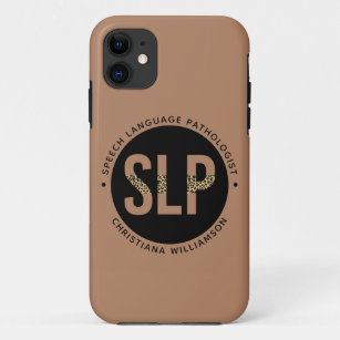 Custom SLP Speech Pathologist Leopard Print Gifts iPhone 11 Case