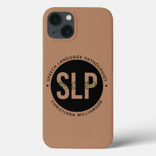 Custom SLP Speech Pathologist Leopard Print Gifts iPhone 13 Case