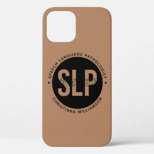 Custom SLP Speech Pathologist Leopard Print Gifts iPhone 12 Pro Case