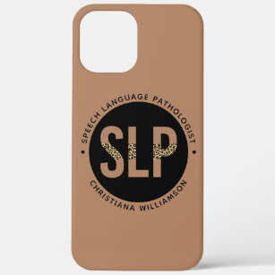 Custom SLP Speech Pathologist Leopard Print Gifts iPhone 12 Pro Max Case