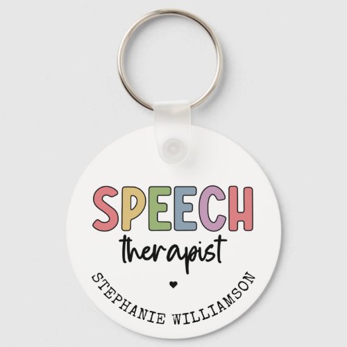 Custom SLP Speech Pathologist Speech Therapist Keychain