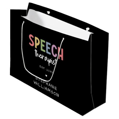 Custom SLP Speech Pathologist Speech Therapist Large Gift Bag