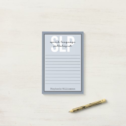 Custom SLP Speech Pathologist Speech Therapist  Post_it Notes