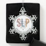 Custom SLP Speech Pathologist Speech Therapist Snowflake Pewter Christmas Ornament