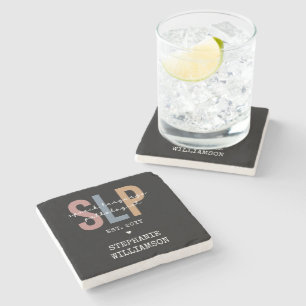Custom SLP Speech Pathologist Speech Therapist  Stone Coaster