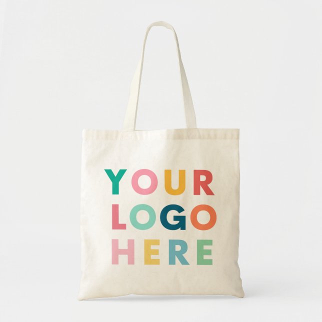 Custom Small Business Corporate Company Logo  Tote Bag (Front)