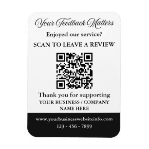 Custom Small Business Feedback Magnet