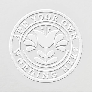 Custom small BUSINESS LOGO flower envelope Embosser