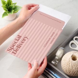 Custom Small Business Mailer - Monochrome Pink