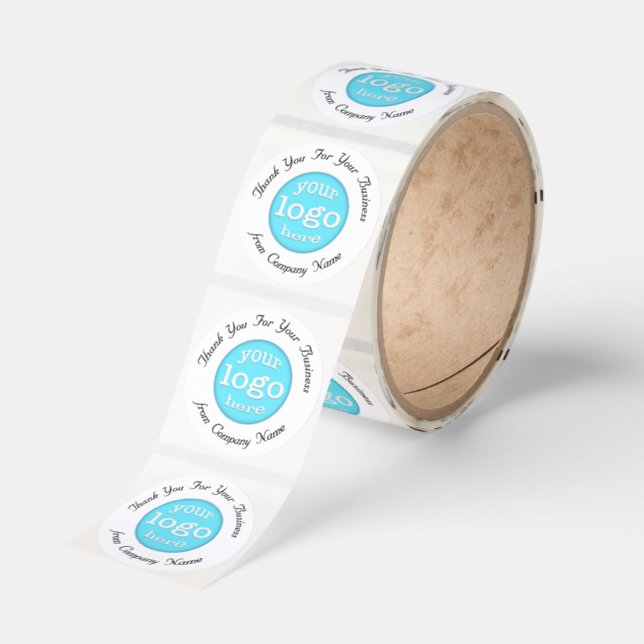 Custom Small Business Thank You Logo Sticker Rolls (Roll)