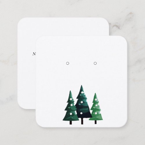 Custom Small Christmas Tree Earring Display Cards