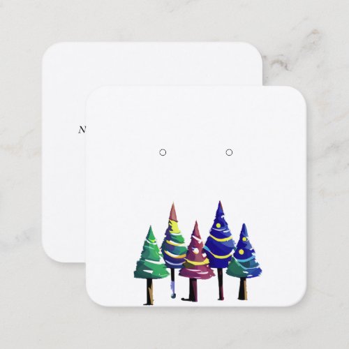 Custom Small Christmas Tree Earring Display Cards