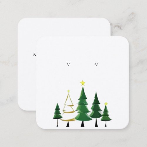 Custom Small Christmas Tree Earring Display Cards