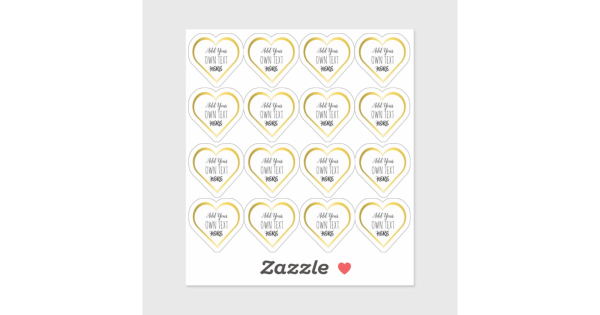 Hearts Sticker, Zazzle