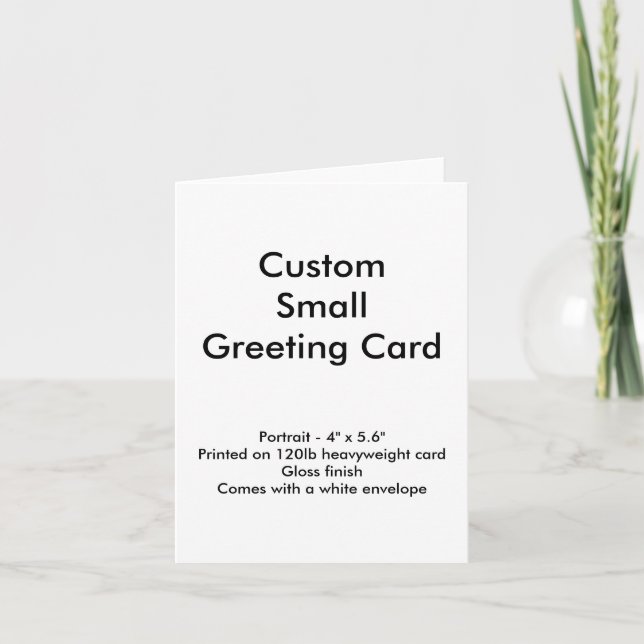 Custom Small Greeting Card - Portrait 4" x 5.6" (Front)