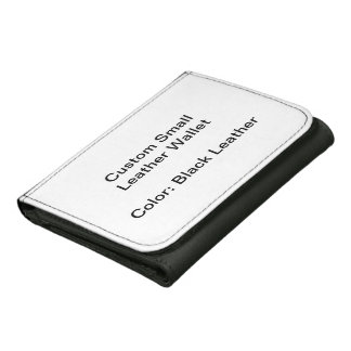Custom Small Leather Wallet (Black)