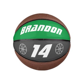 Custom Small Mini Basketball Kid's Birthday Gift by logotees at Zazzle