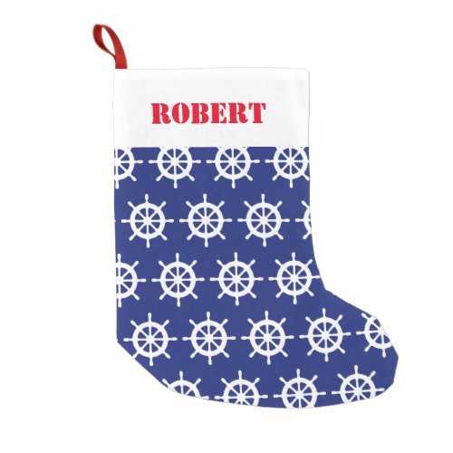 Custom small nautical sailor Christmas stocking