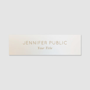 Custom Small Rectangle Name Staff Employee Modern Tag