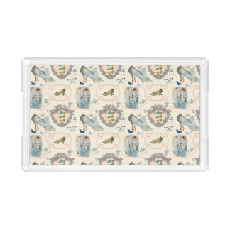 Custom Small Rectangle Tray - FANCY SHOES - CREAM