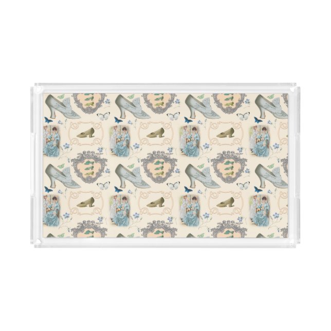 Custom Small Rectangle Tray - FANCY SHOES - CREAM (Front)