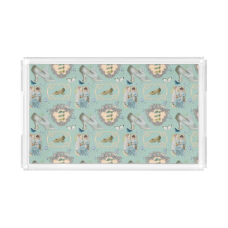 Custom Small Rectangle Tray - FANCY SHOES - SEA