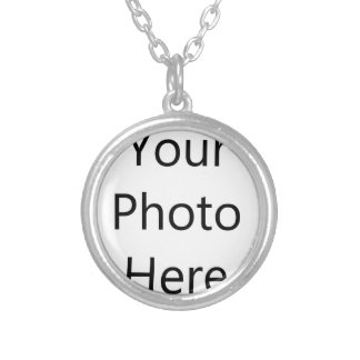 Custom Small Silver Plated Round Necklace