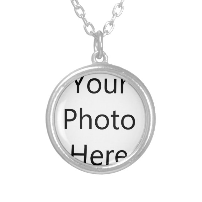 Custom Small Silver Plated Round Necklace (Front)