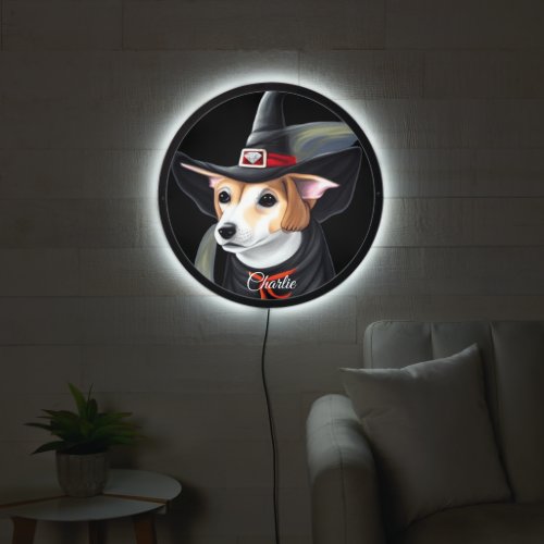 Custom Smart Dog with Diamond Hat Design on  LED Sign