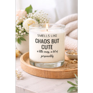Custom “Smells Like Chaos But Cute” Candle Gift