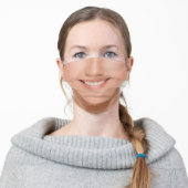 Custom Smiling Face Mask - Upload Your Smile Photo (Worn)