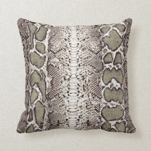 Custom Snake Skin Print #1 Throw Pillow
