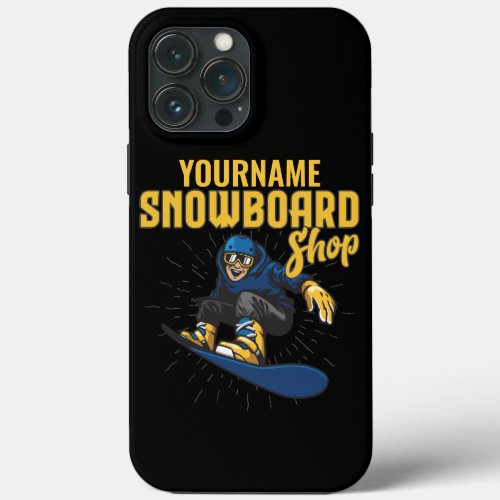 Custom Snow Boarder Snowboarding Shop Big Air  iPhone 13 Pro Max Case