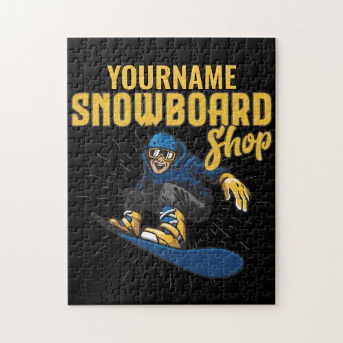 Custom Snow Boarder Snowboarding Shop Big Air  Jigsaw Puzzle