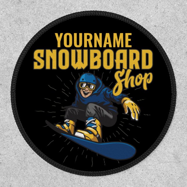 Custom Snow Boarder Snowboarding Shop Big Air Patch (Front)