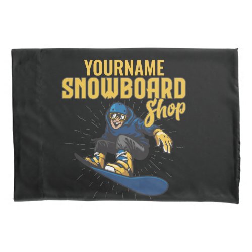 Custom Snow Boarder Snowboarding Shop Big Air  Pillow Case