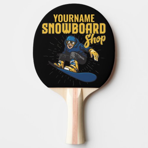 Custom Snow Boarder Snowboarding Shop Big Air  Ping Pong Paddle