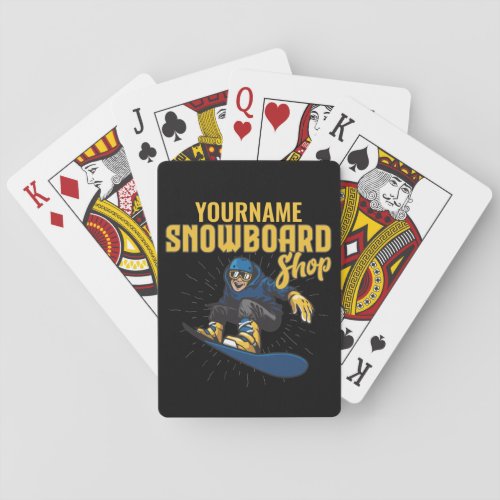 Custom Snow Boarder Snowboarding Shop Big Air  Poker Cards