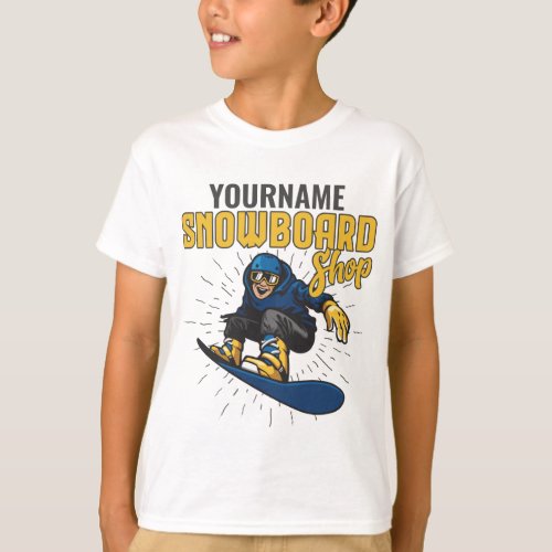 Custom Snow Boarder Snowboarding Shop Big Air T_Shirt