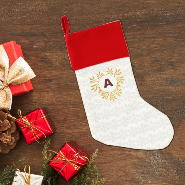 Custom | Snow Flake | Monogram Christmas Stocking (Creator Uploaded)