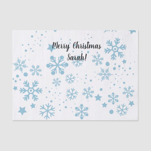 Custom Snow Flake Tissue Paper (Front)