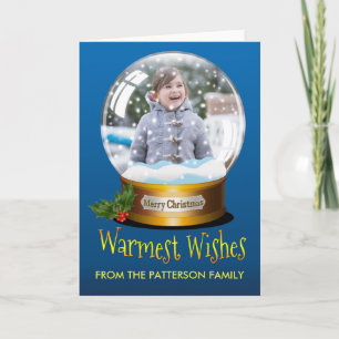 Custom Snow Globe Christmas Photo Template Holiday
