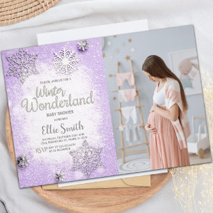 Custom Snowflake Baby Celebration Invite