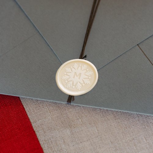 Custom Snowflake Monogram Christmas Wax Seal Sticker