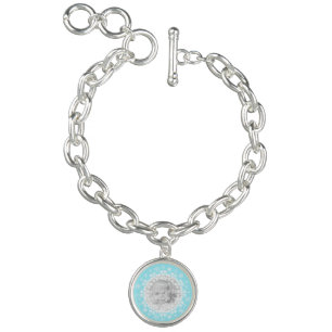 Custom Snowflake Photo Charm Bracelet