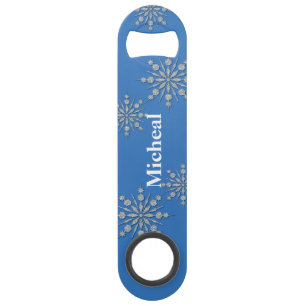 Custom Snowflakes Speed Bottle Opener