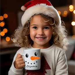 Custom Snowman Mug For Kids | Holiday Mug