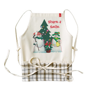 Custom snowman Zazzle HEART Apron