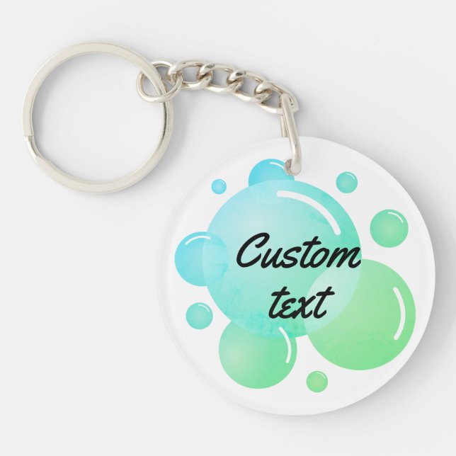 Custom soap bubbles keychain (Front)