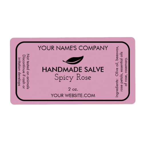 Custom Soap or Salve Labels Modern Leaf Soapmaking